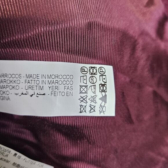 Zara Girls 9 Peacoat Burgundy Wool Mohair Alpaca Preppy Winter Coat EU 134cm - Picture 12 of 15